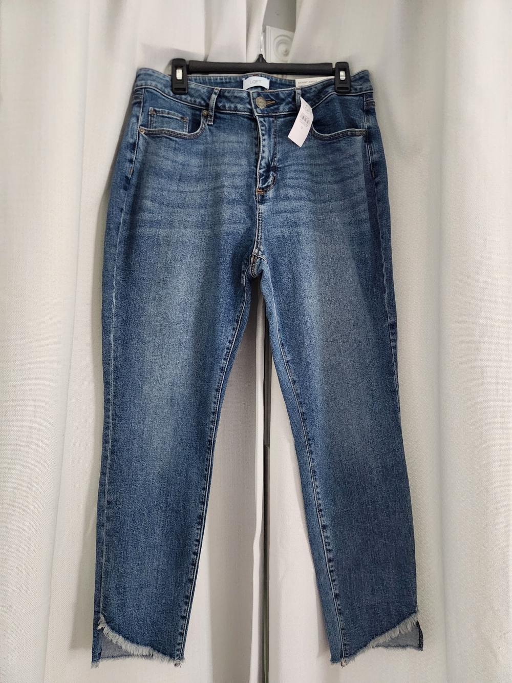 New Loft Women's Skinny Ankle Curvy Mid Rise Denim Jeans Pants, 12